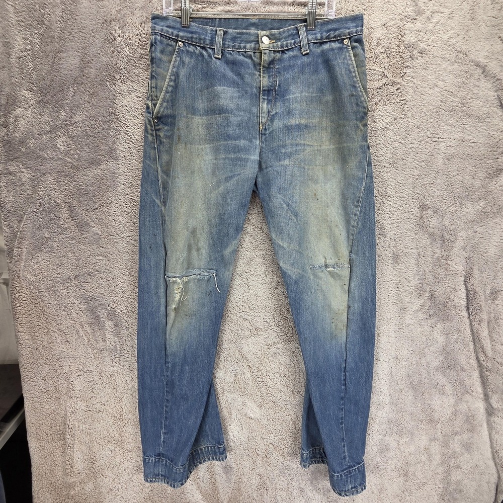 Vintage Levis Engineered Jeans Mens Blue Twisted Zip Fly Denim Fits 33x30